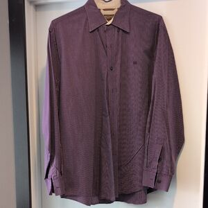 Michael Kors Men's Purple Long-Sleeve Dress Shirt